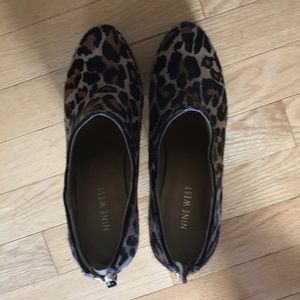 Nine West leopard booties size 8M